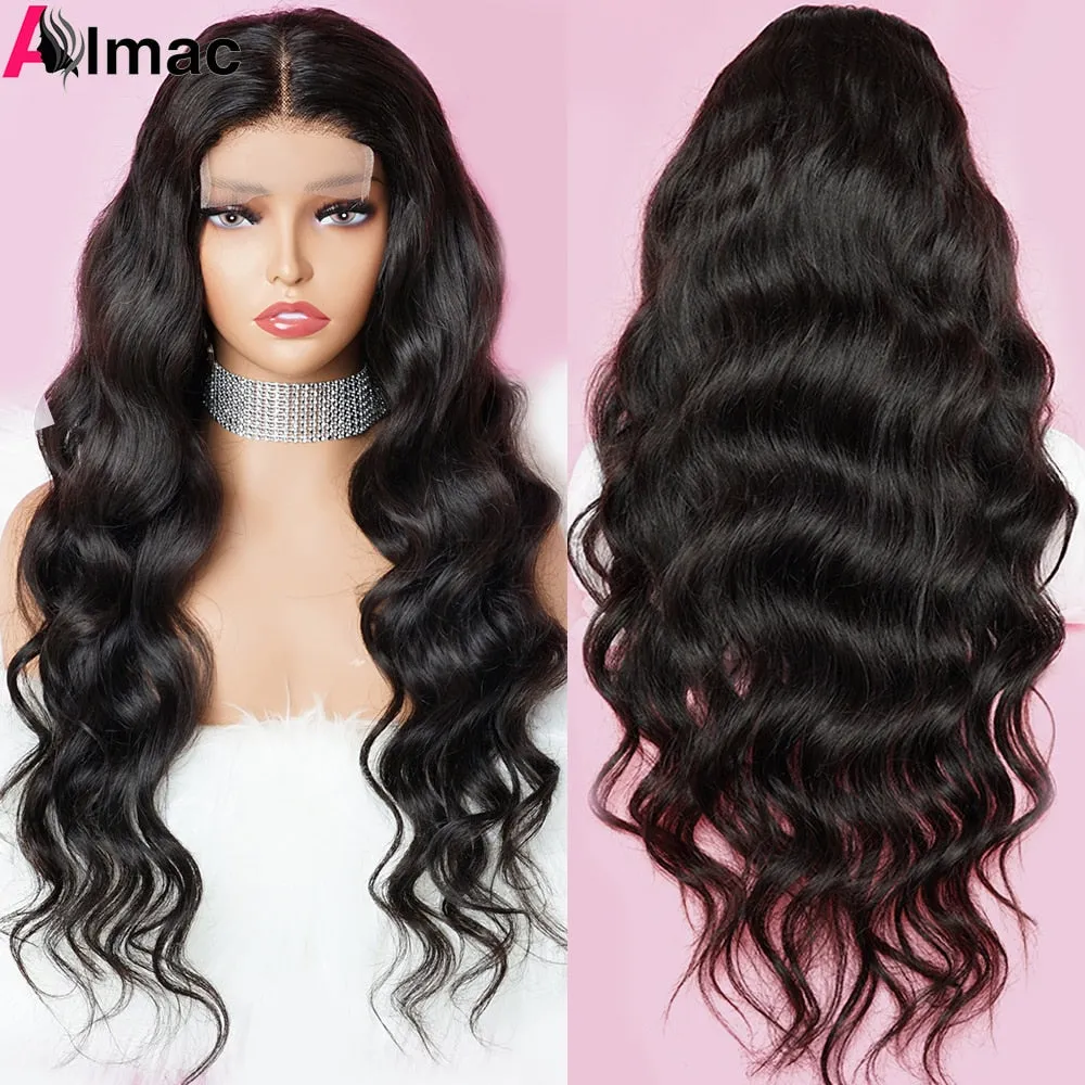 12-28 Inch Body Wave Closure Wig Indian Human Hair Lace Wig Pre-Plucked With Baby Hair Natural Color Bodywave Wig For Women 150