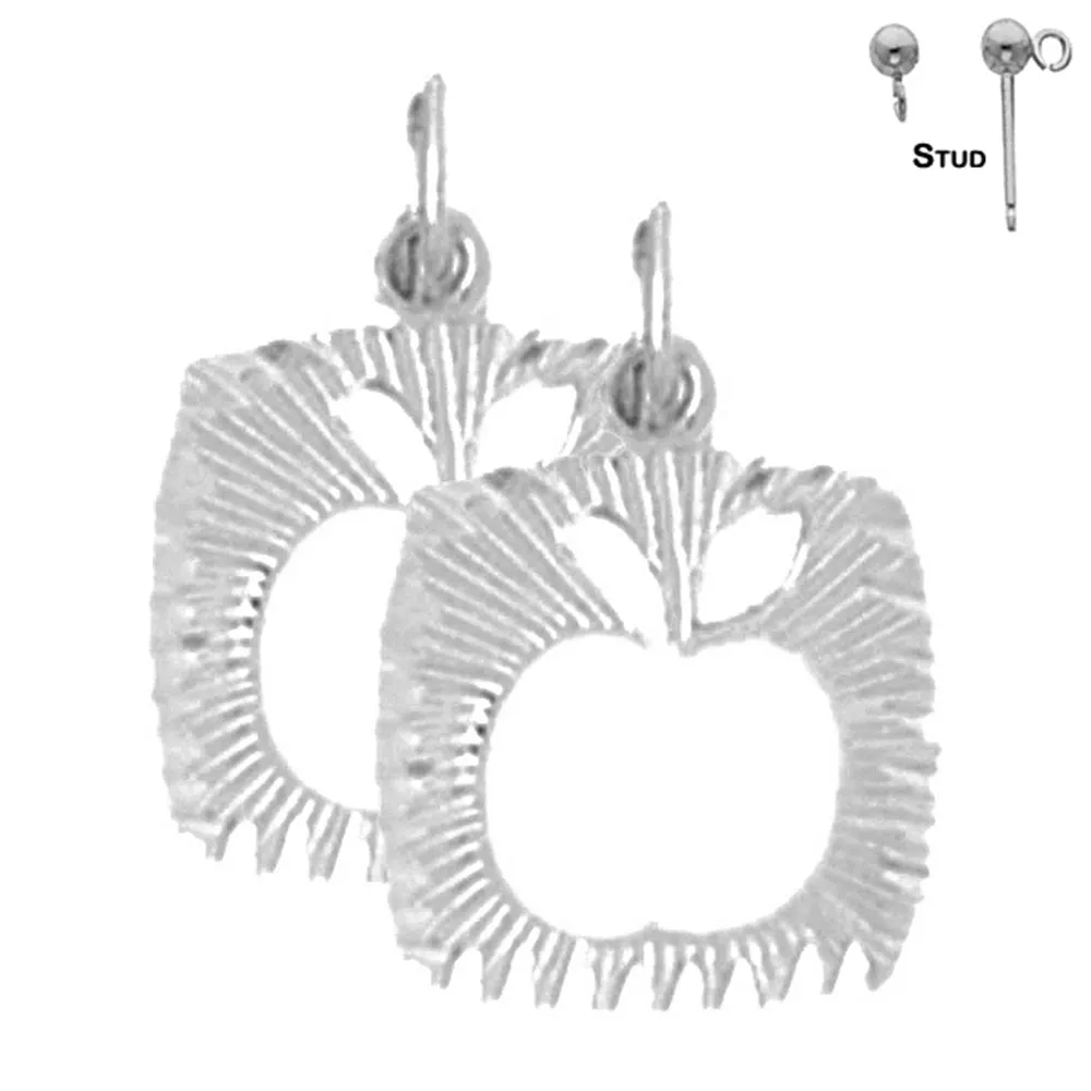 14K or 18K Gold Apple Earrings