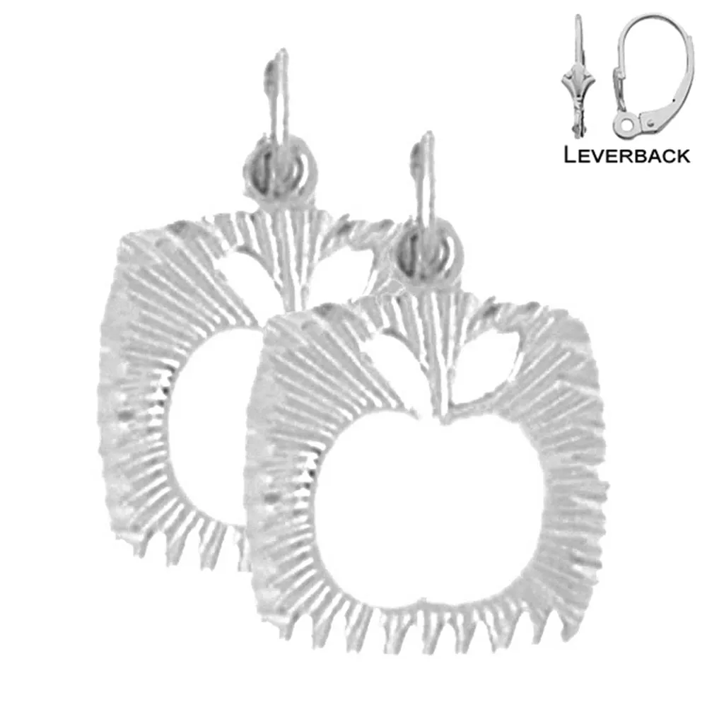 14K or 18K Gold Apple Earrings