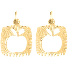 14K or 18K Gold Apple Earrings