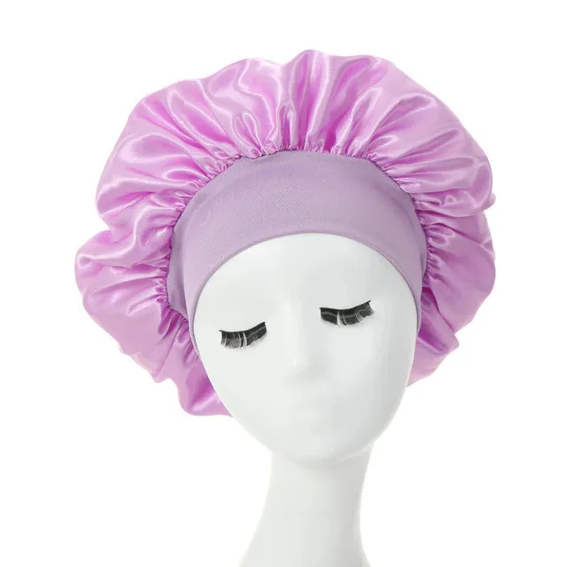 2-Pack: Satin Sleep Bonnet for Curly Hair