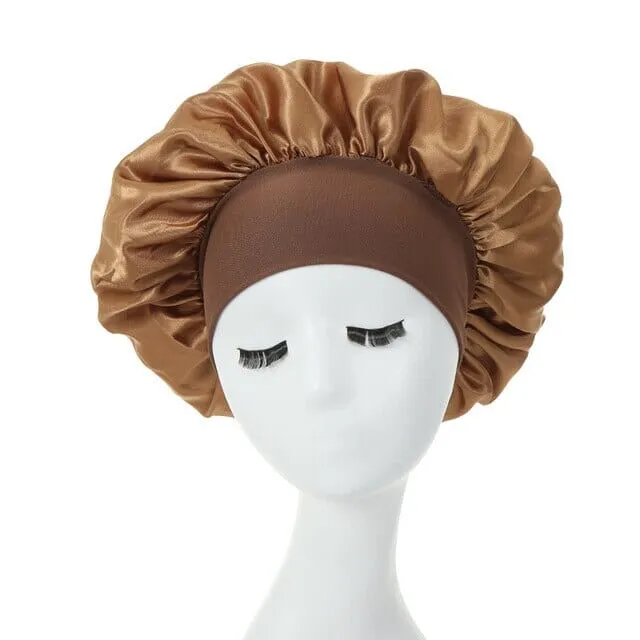 2-Pack: Satin Sleep Bonnet for Curly Hair