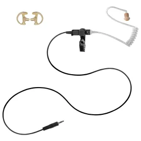 3.5mm Threaded Listen Only Earpiece, Long Straight Cord