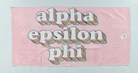 Alpha Epsilon Phi Plush Retro Beach Towel