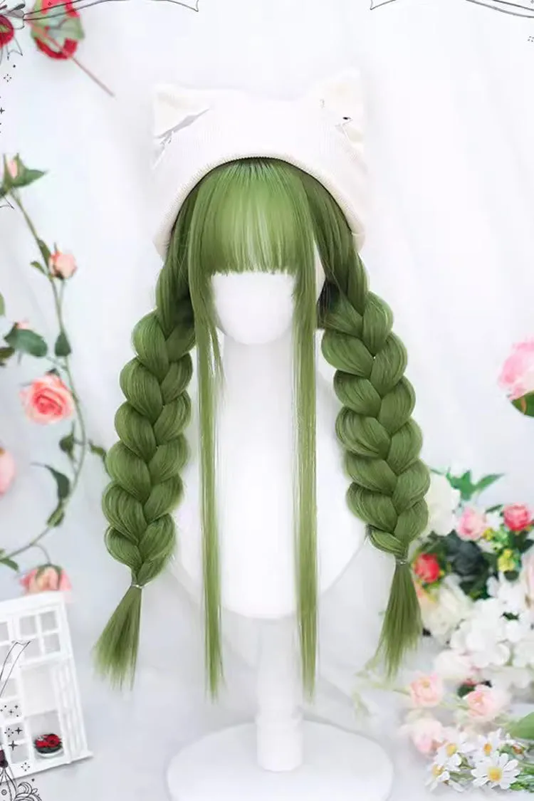 Avocado Green Sweet Lolita Long Straight Wig