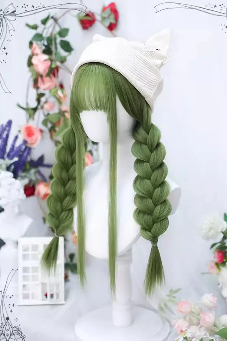 Avocado Green Sweet Lolita Long Straight Wig