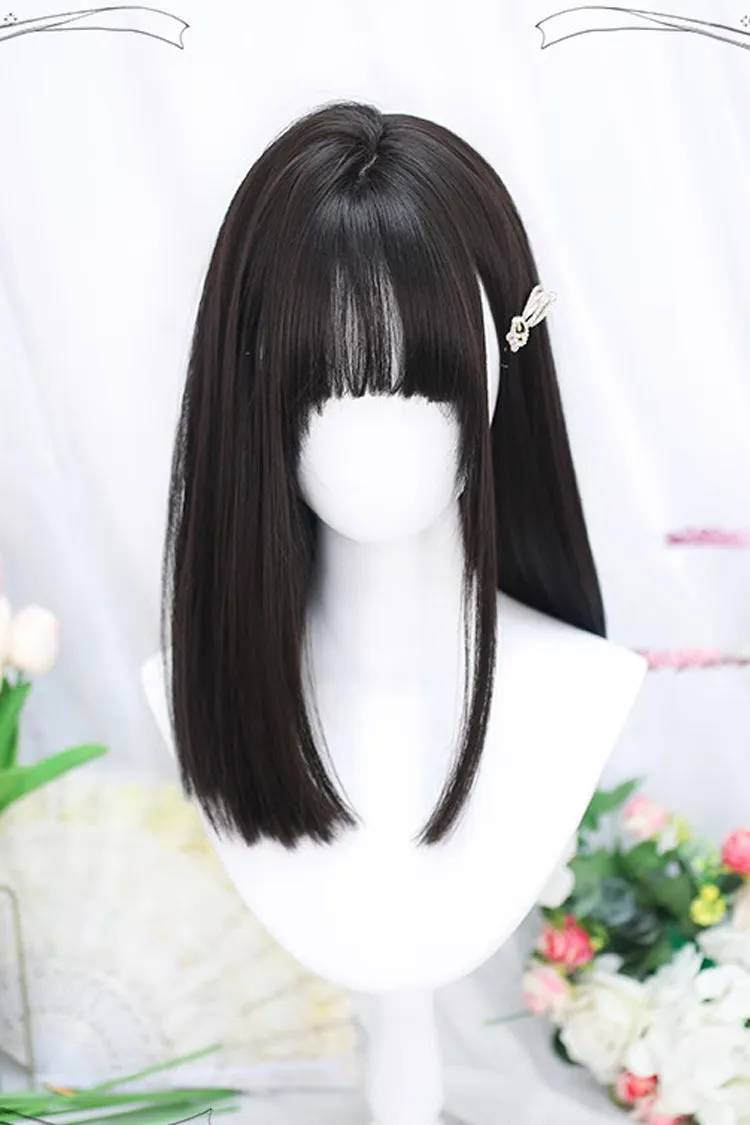 Black Natural Secondary Straight Sweet Lolita Wig