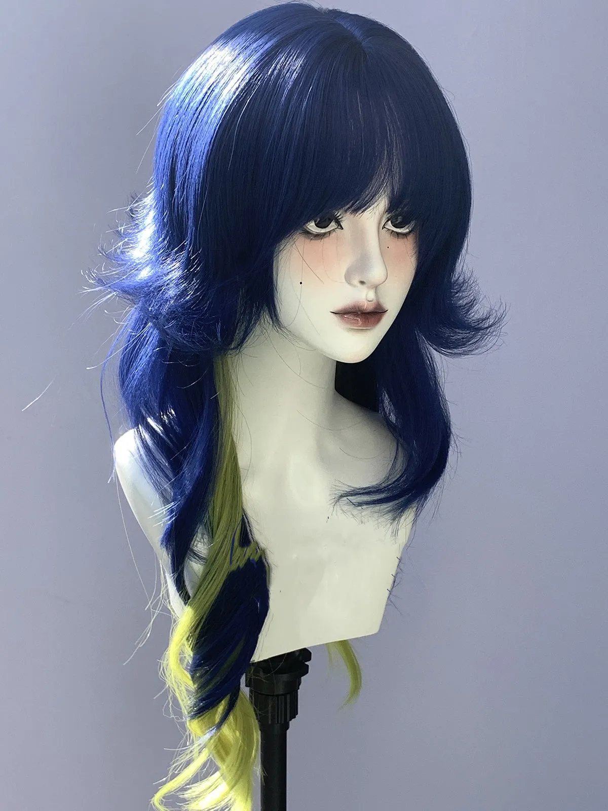 Blue and green gradient wig  KF11171