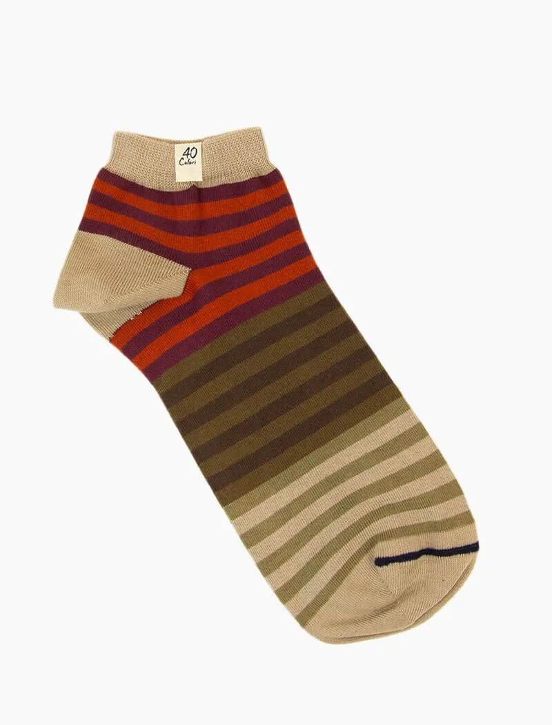 Brown Gradient Short Organic Cotton Socks