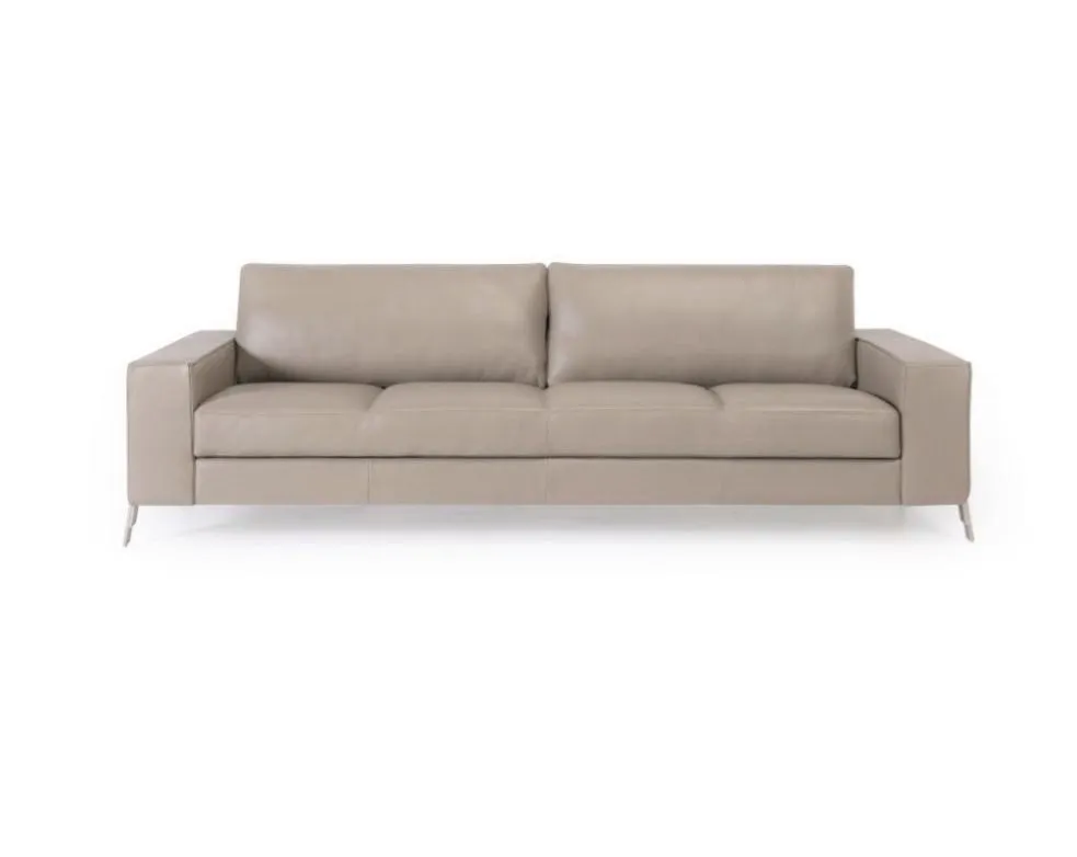 Caiena Grey-Beige Leather Sofa