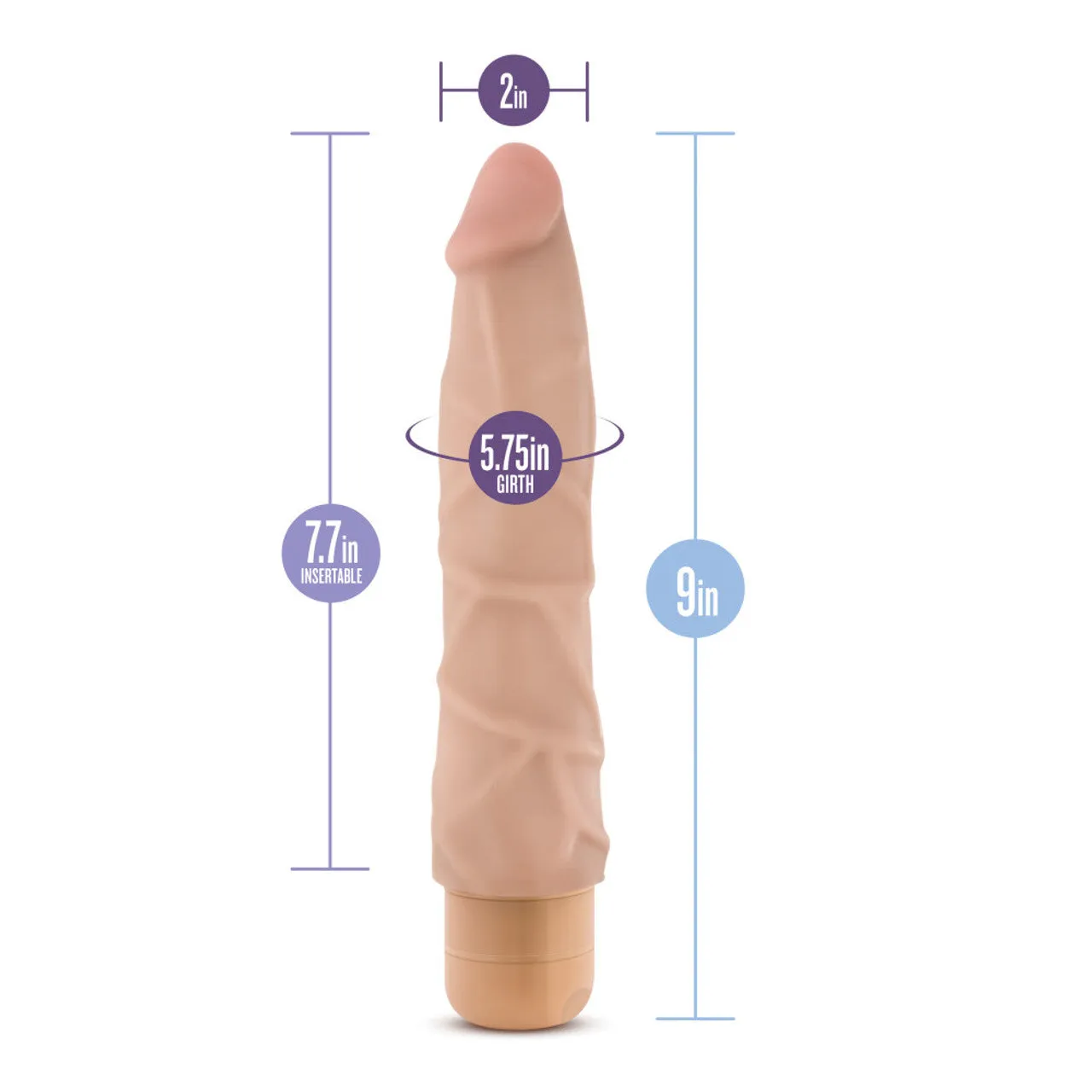 Cock Vibe 1 9 Inch Vibrating Cock - Beige Clearance