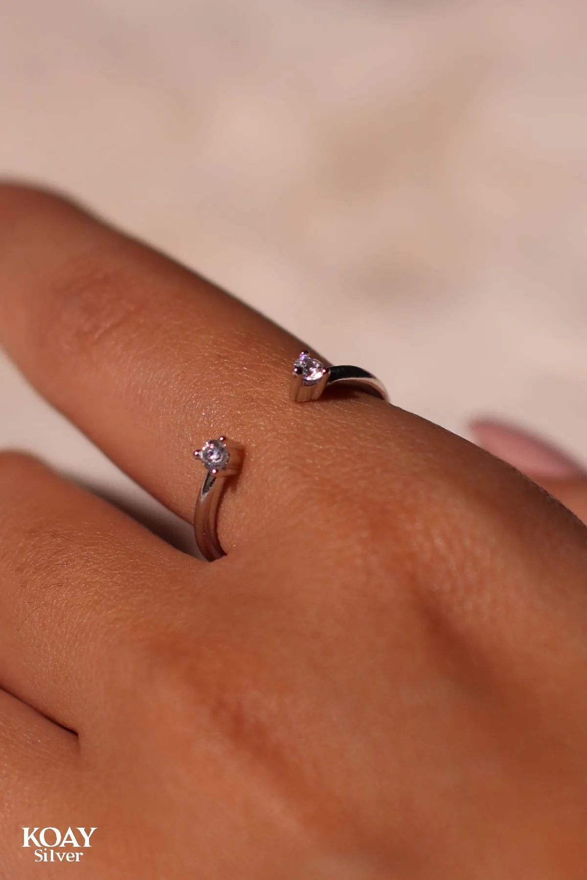 Double Zircon Ring