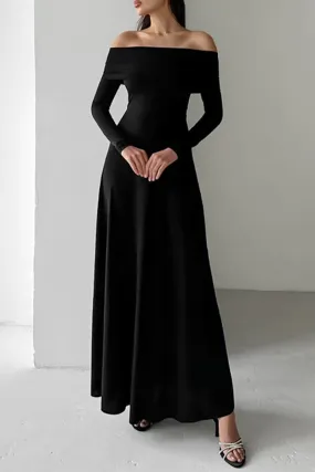 Elegant Ruched Off Shoulder Long Dresses