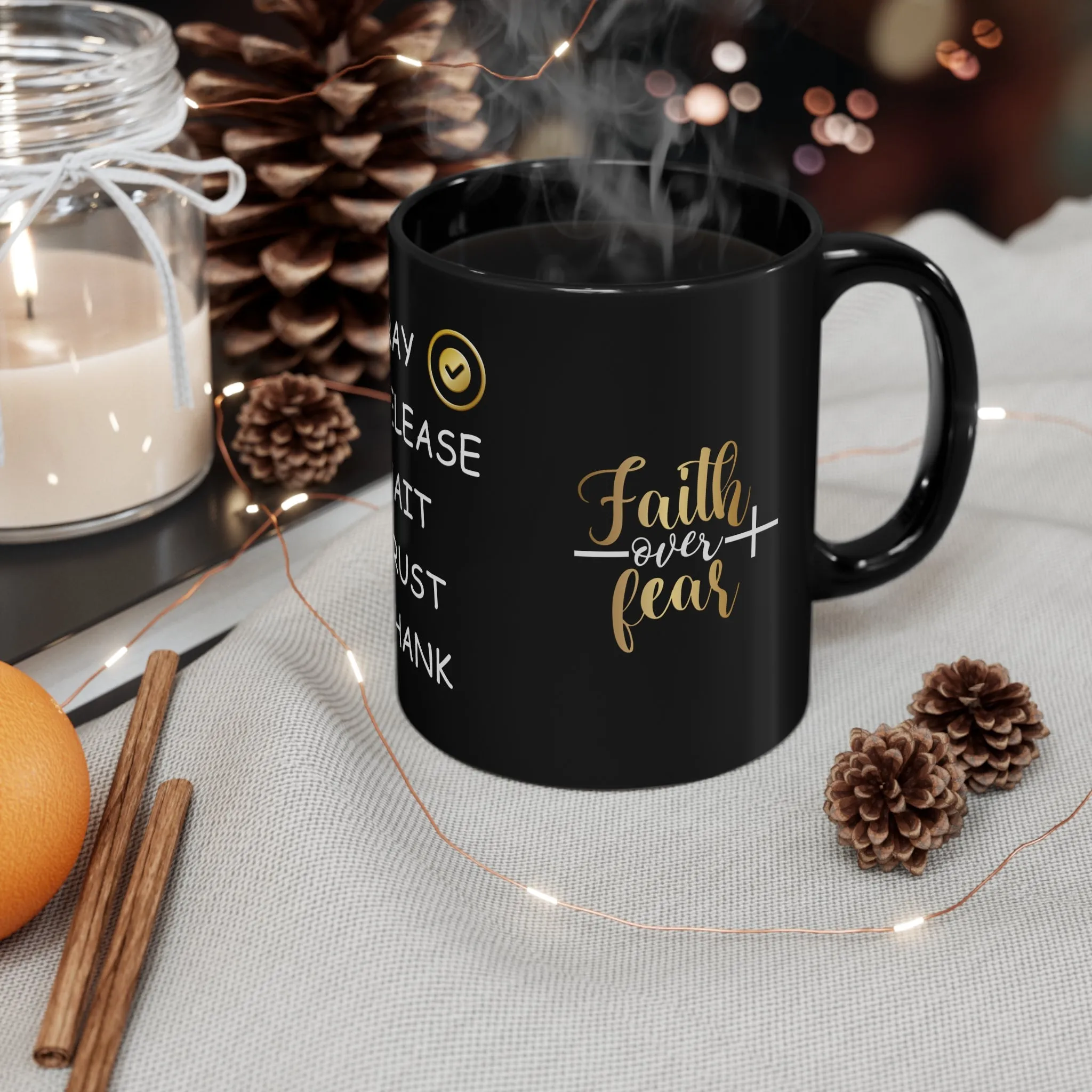 FIVE STEPS OF FAITH MUG - MUGSCITY 23 - FAITH COFFEE MUGS