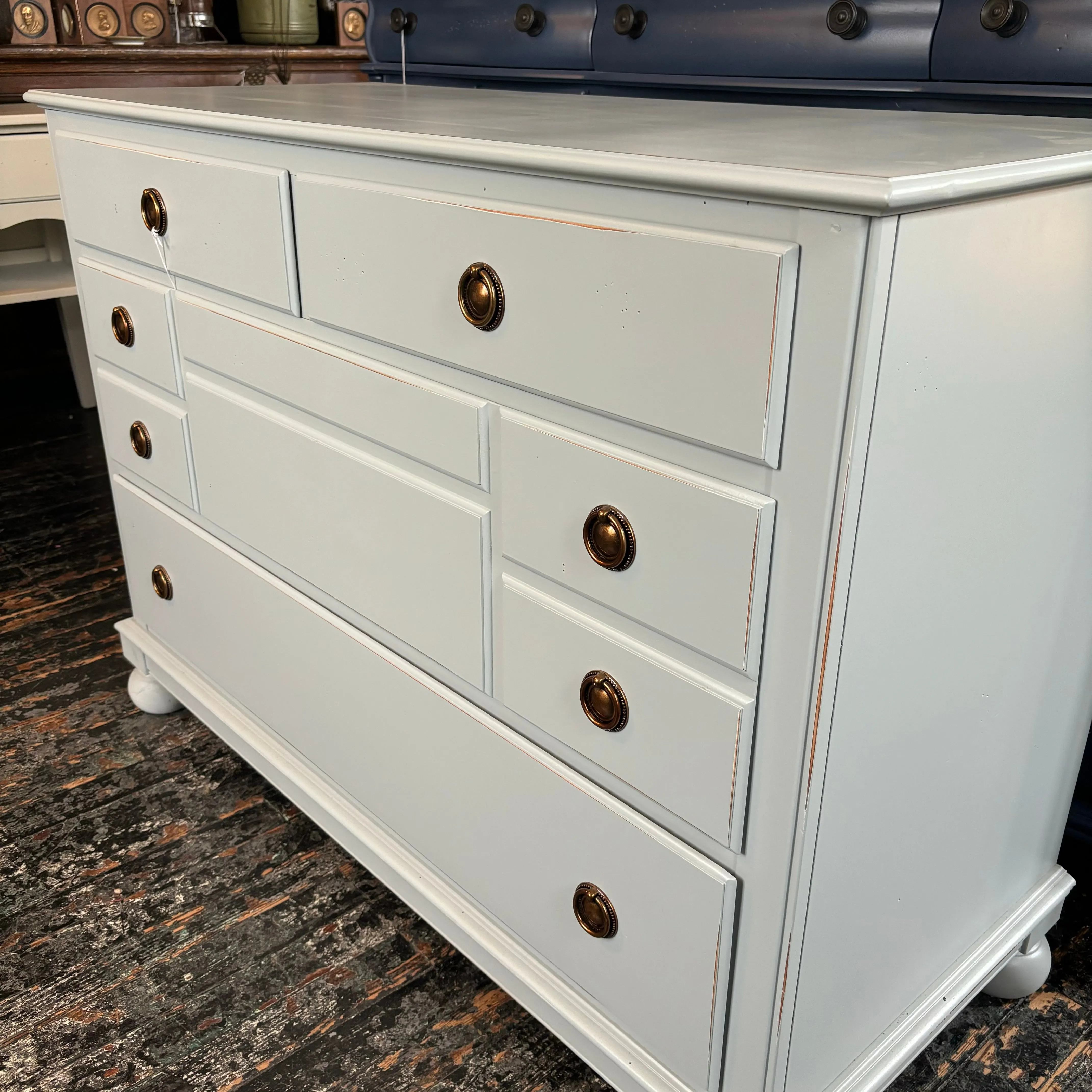 French Blue Chest of Drawers