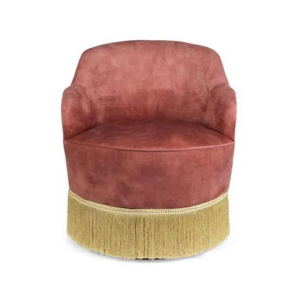 FRINGE ME UP armchair aged pink