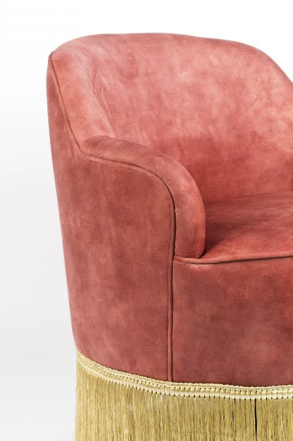 FRINGE ME UP armchair aged pink