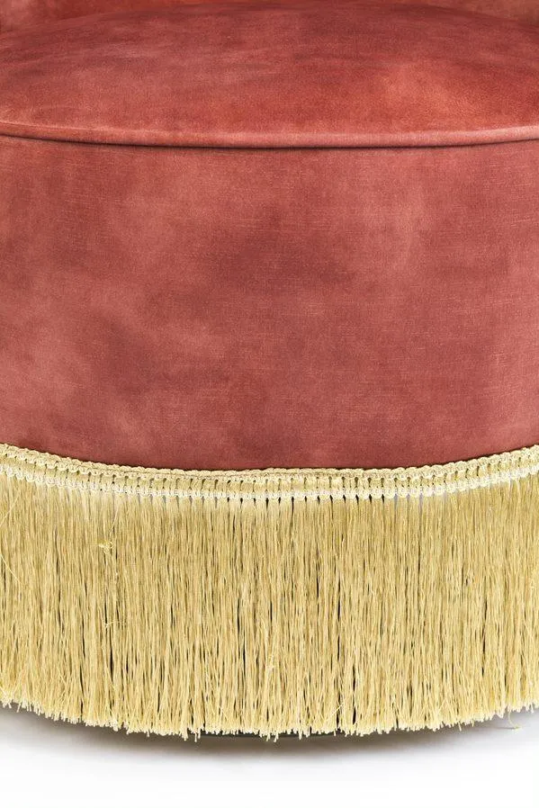 FRINGE ME UP armchair aged pink