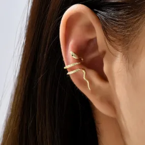 Gold Snake Winding Retro Ear Clip