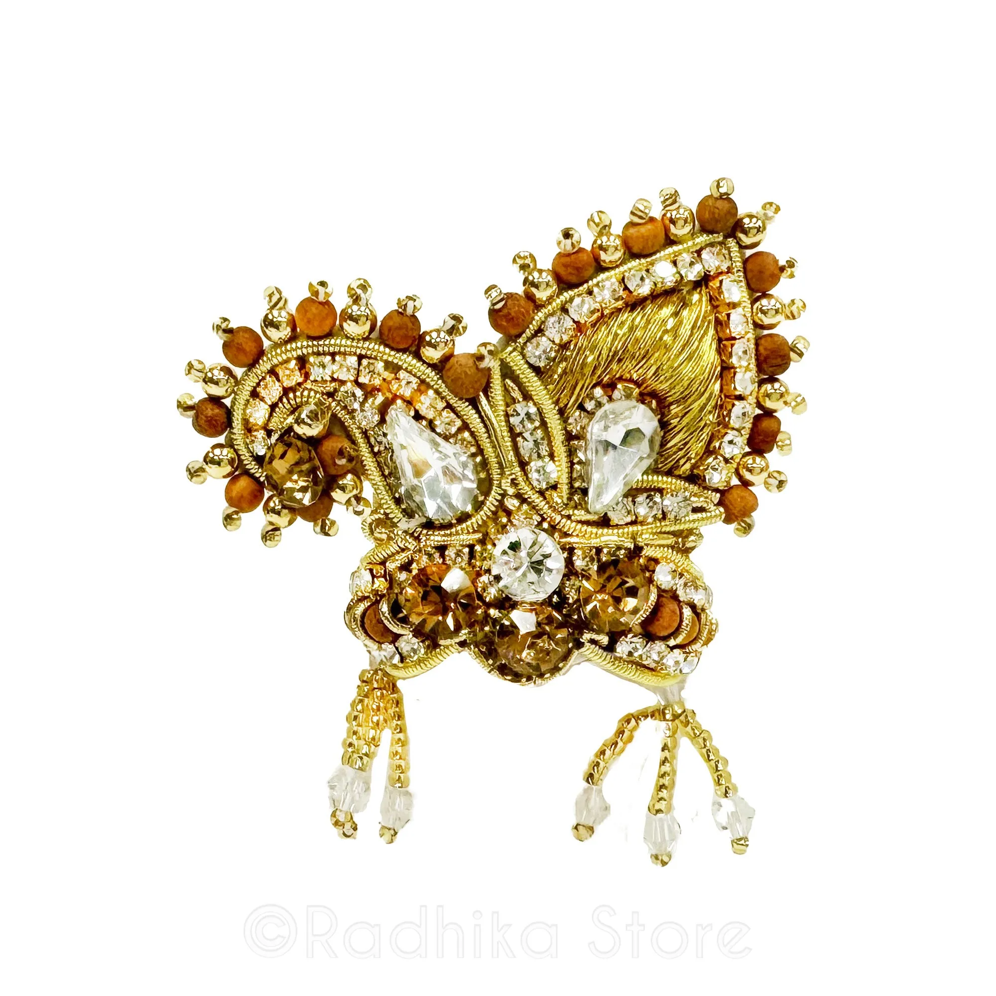 Golden Sandalwood Chandrika - Deity Crown