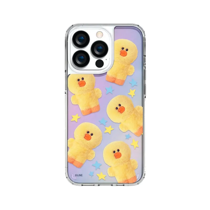 Line Friends Fluffy Pattern Hologram Mirror Case Cover