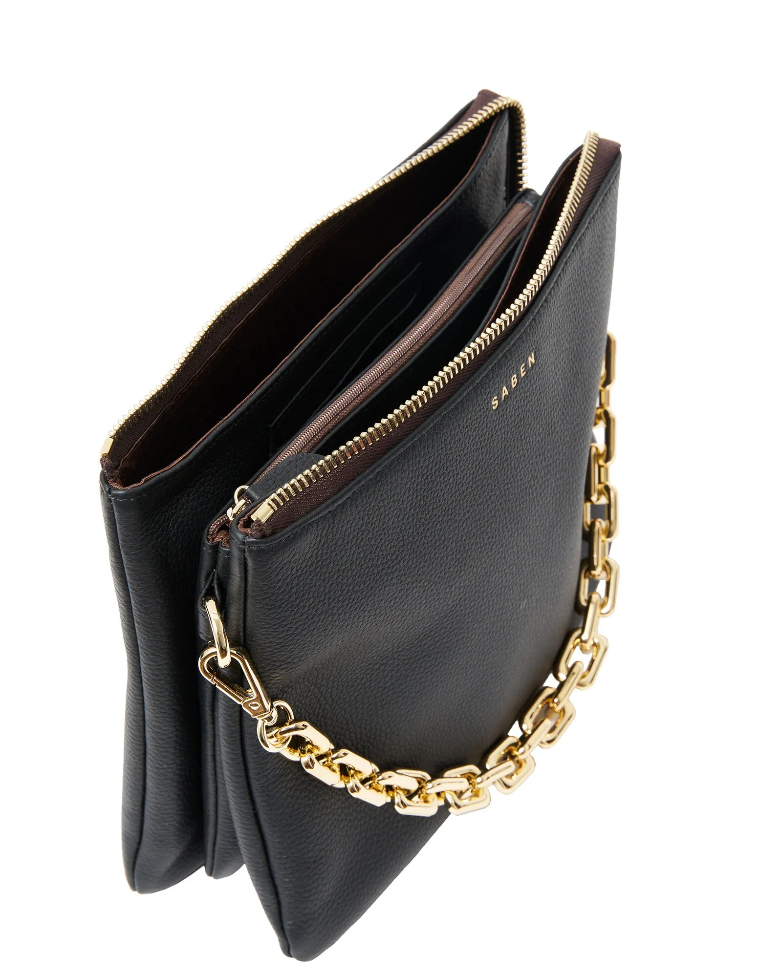 Matilda Crossbody Bag - Black Chunky Chain