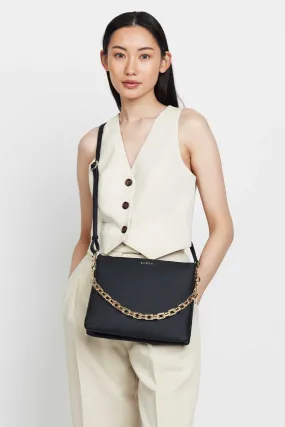 Matilda Crossbody Bag - Black Chunky Chain