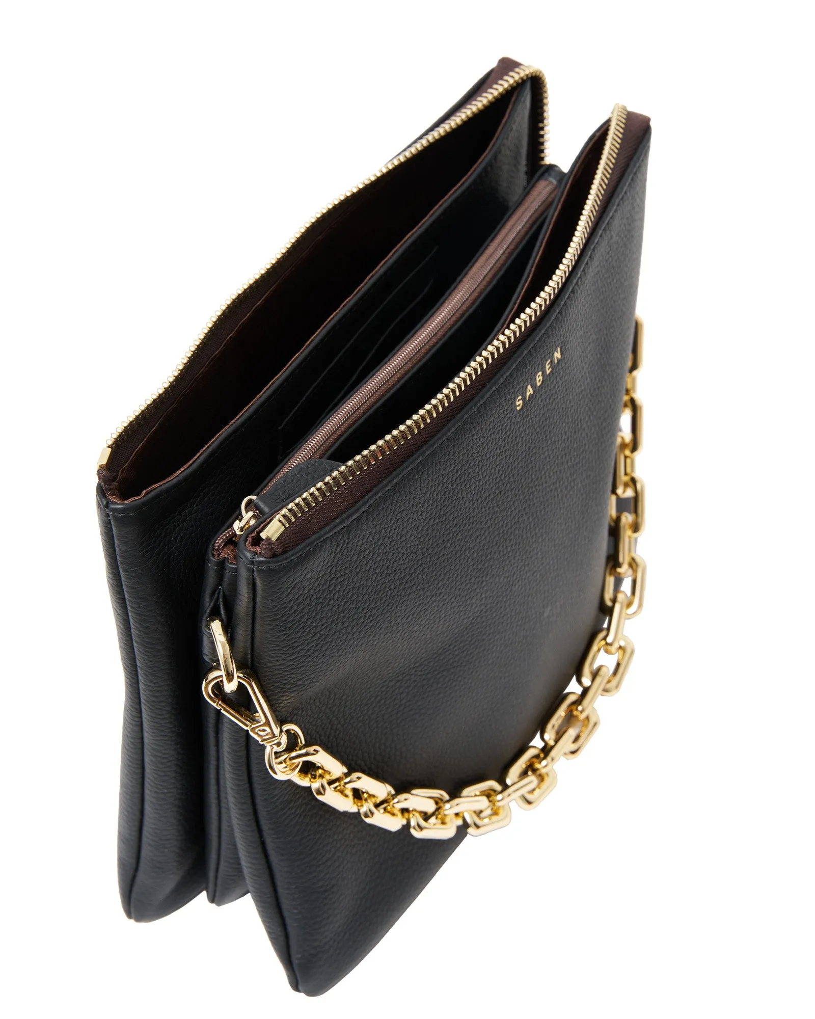 Matilda Crossbody Bag - Black Chunky Chain