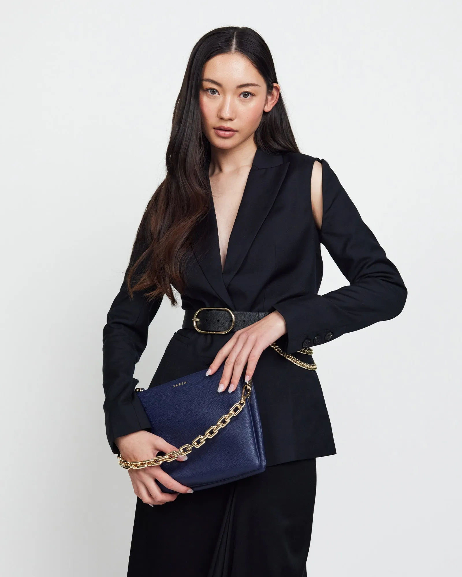 Matilda Crossbody Bag - Midnight Blue   Chunky Chain