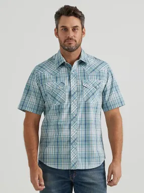 MENS WRANGLER RETRO PLAID SHORT SLEEVE SHIRT