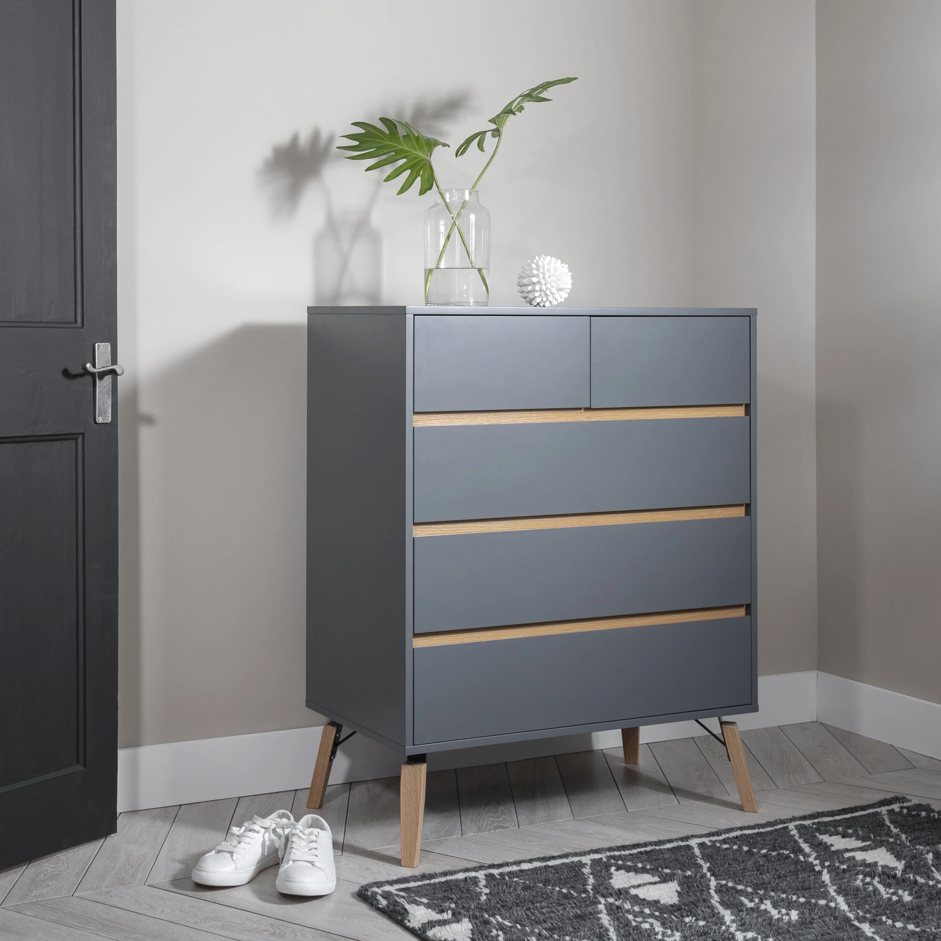 Otto Chest of Drawers 3 2 Drawer in Silk Grey