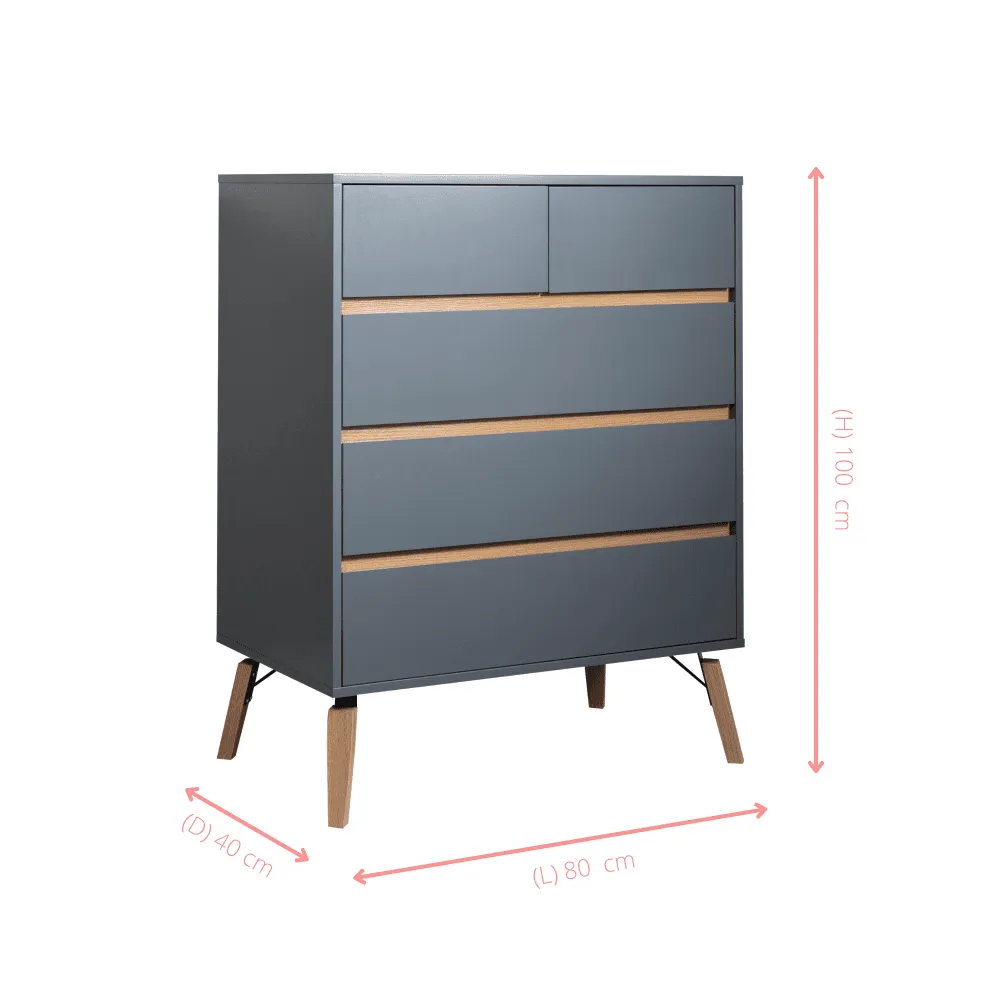 Otto Chest of Drawers 3 2 Drawer in Silk Grey