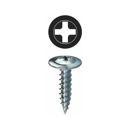 Phillips Wafer Head Metal Piercing Screw, #8" x 1/2", 100 pack