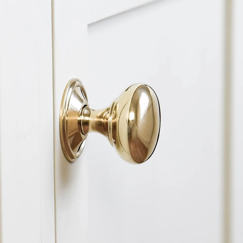 Polished Brass Cottage Bun Cabinet Knob