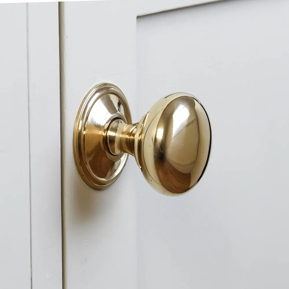 Polished Brass Cottage Bun Cabinet Knob