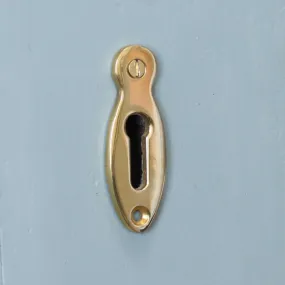 Polished Brass Teardrop Escutcheon without Cover