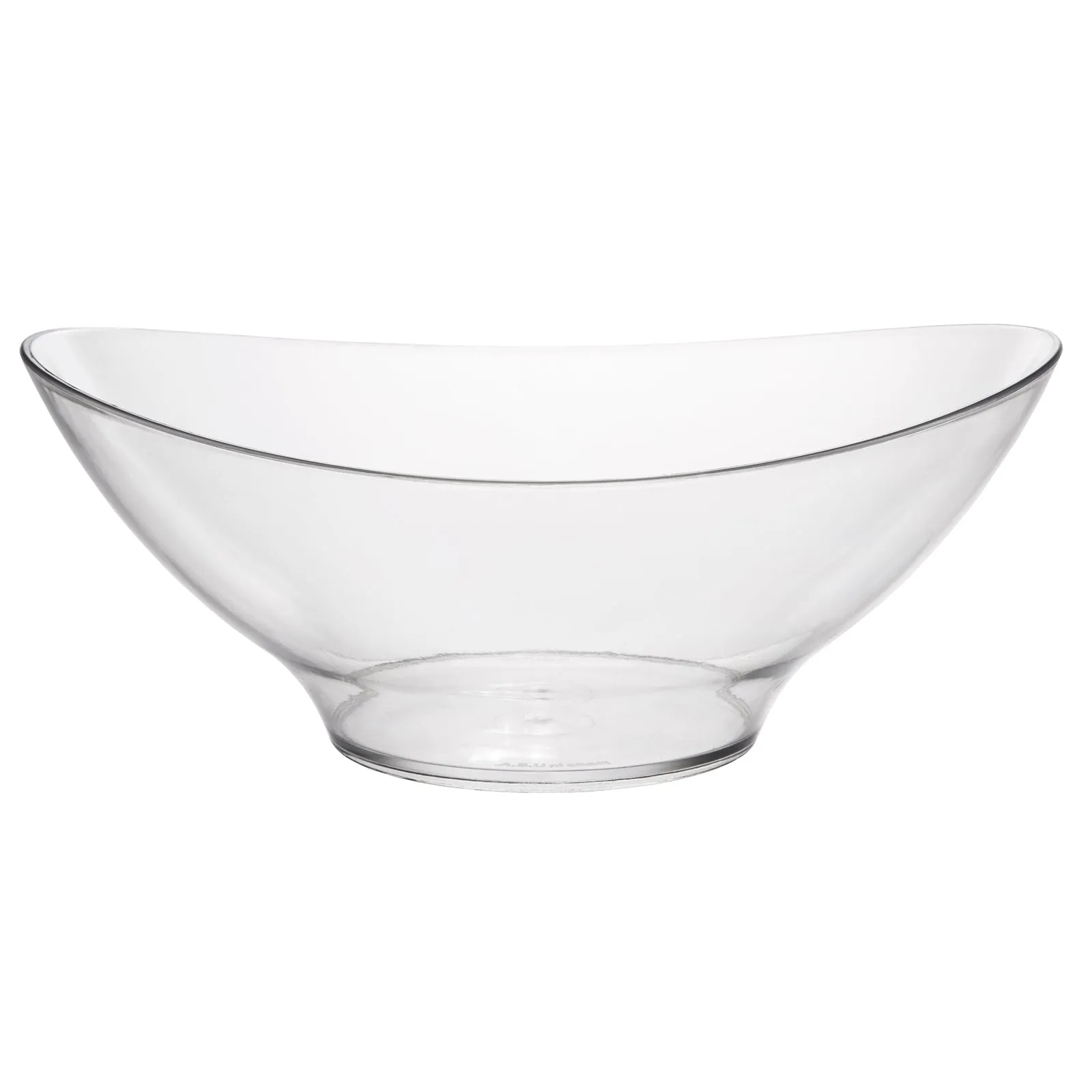 Prime Clear Acrylic Wavy Design Serving Mixing Bowl, 64 oz - Set of 2