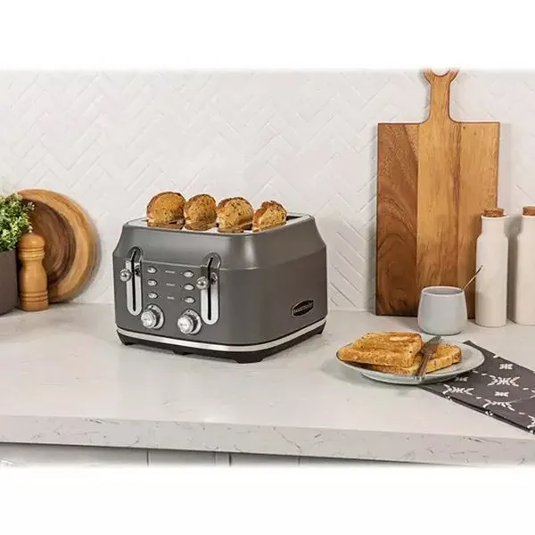 Rangemaster RMCL4S201GY Classic 4 Slice Toaster - Grey