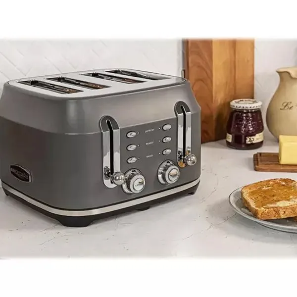 Rangemaster RMCL4S201GY Classic 4 Slice Toaster - Grey