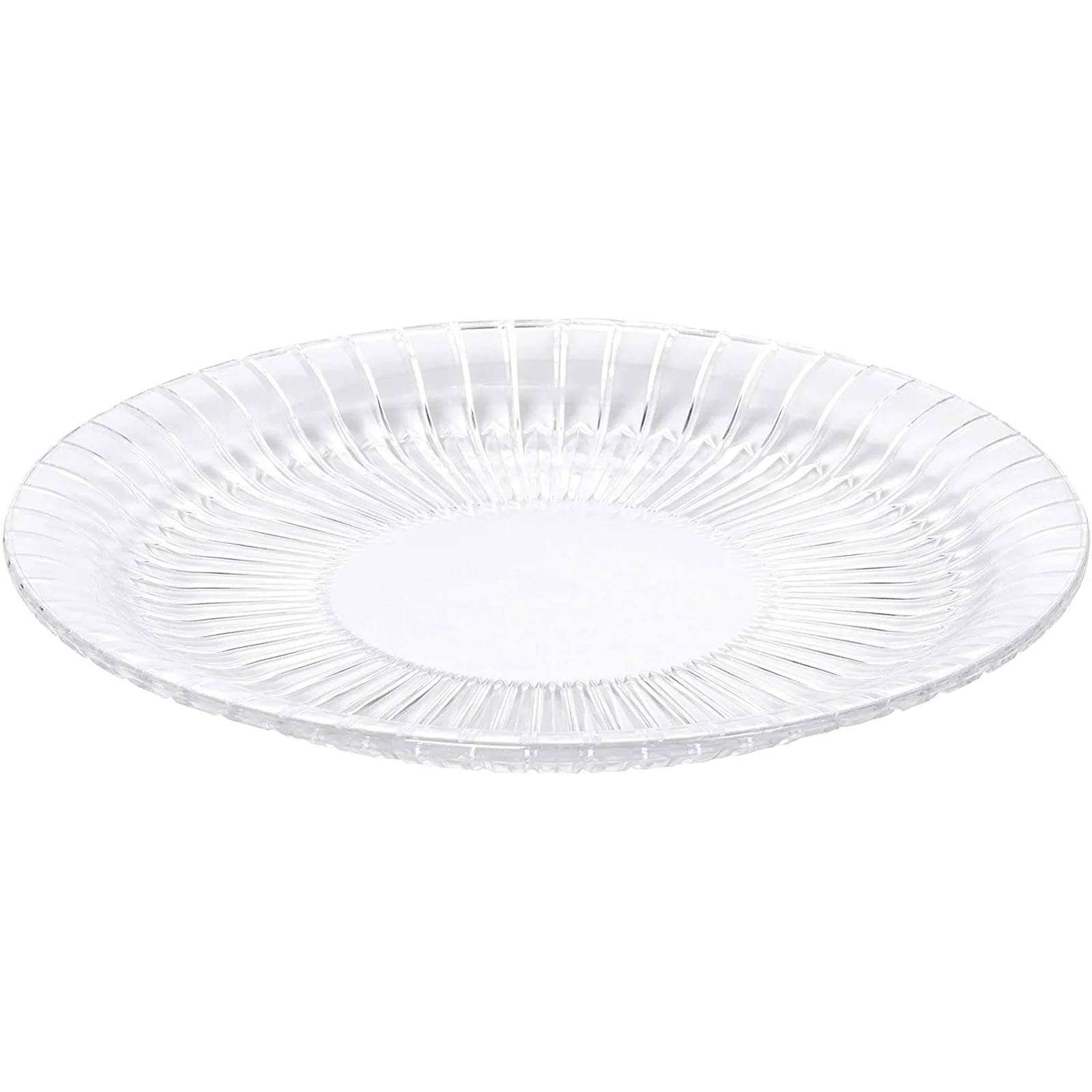 Red Co. Crystal Centerpiece Large Platter, Serving Platter, 12.5"