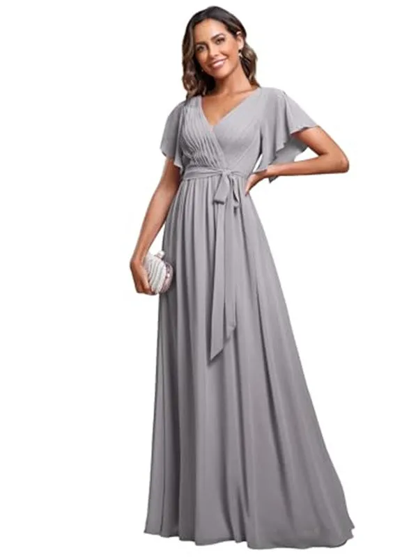 Sexy V-neck Chiffon Dress Women