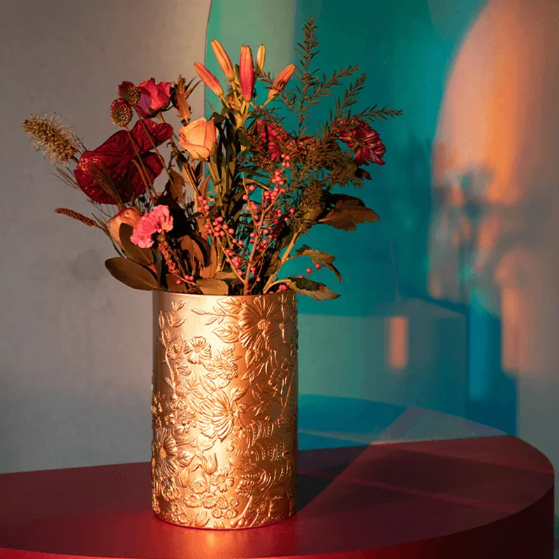 SONGS OF THE NIGHT vase, gold