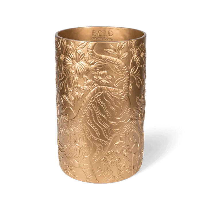 SONGS OF THE NIGHT vase, gold