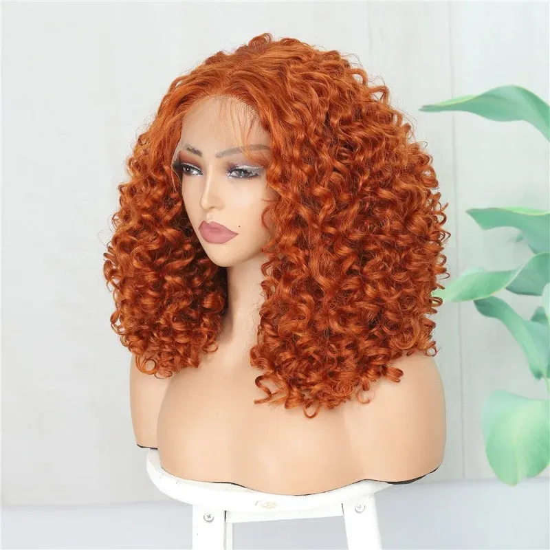 Swiss Lace Front Fluffy Curly Wigs